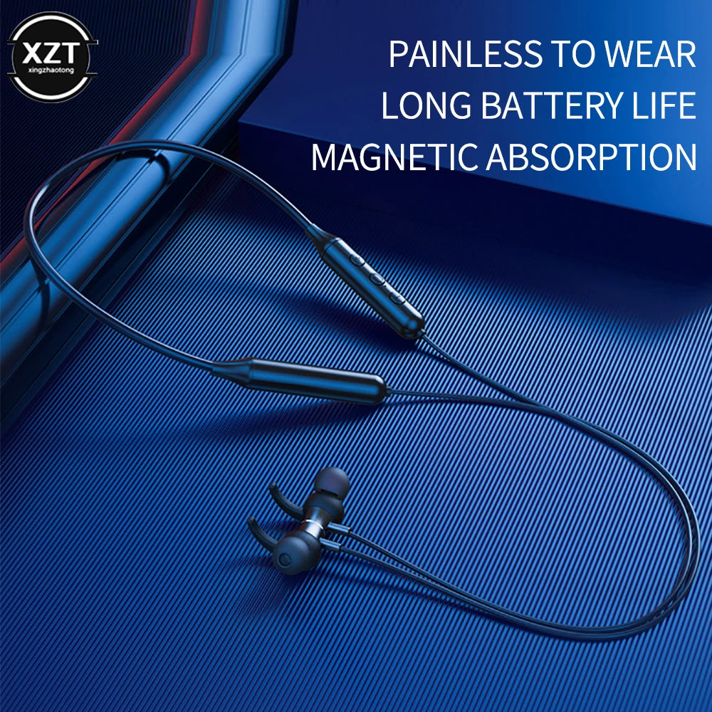 Wireless Bluetooth 5.0 Earphones Stereo Magnetic Sports Running Headset IPX5 Waterproof Sport Earbuds Noise Reduction Headphones